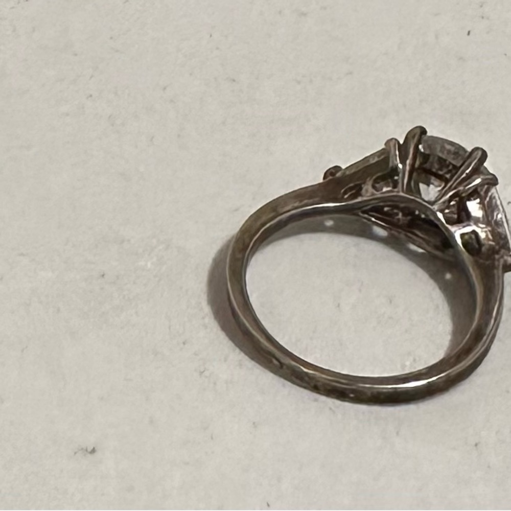 Sterling Rhinestone Wedding Ring - image 6